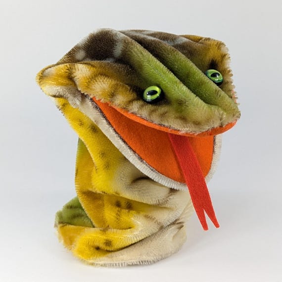 Steiff Snake Hand Puppet With ID 1965 to 1966 Produced Only Steiff Snake Hand Puppet With ID 1965 to 1966 Produced Only