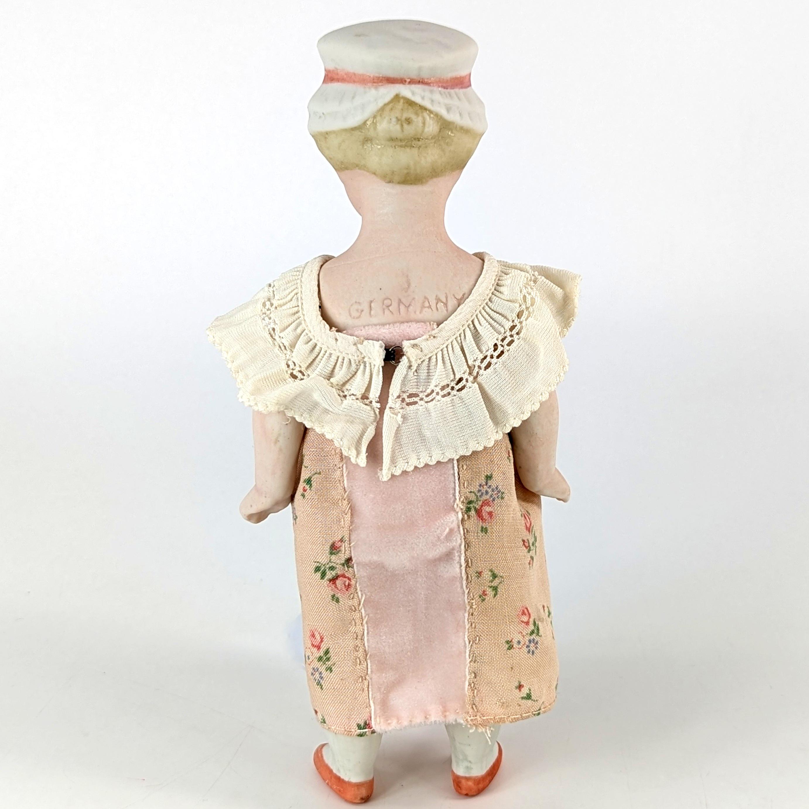 ドイツ　アンティーク　ペグドール　着せ替え人形　ドールハウス　ハンドメイド アンティークドイツ人形 1880年代 ビスクドールハウス サイズ7インチ
