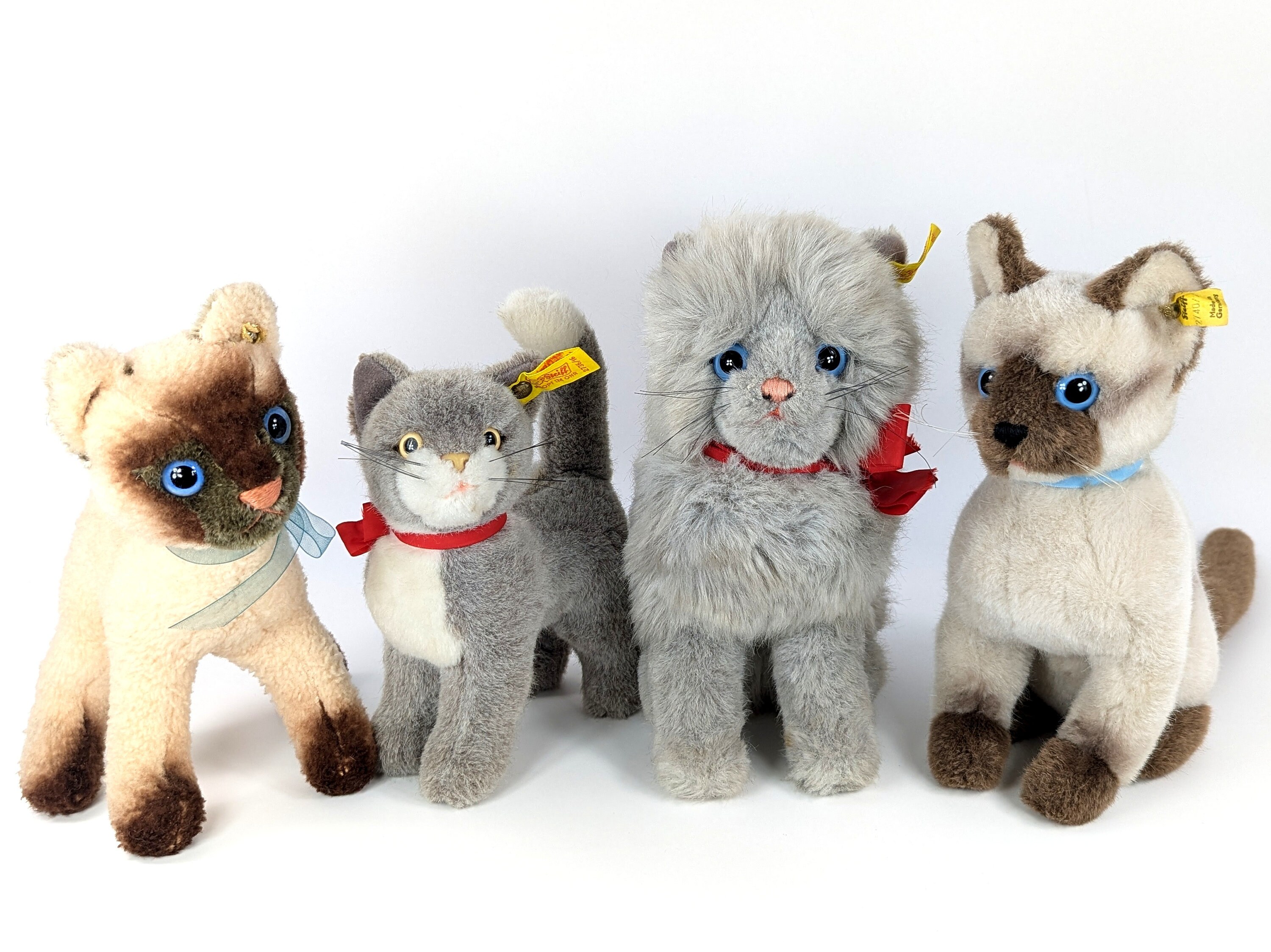 Steiff Persian Cat Minka With Ids 10 Inches Sitting Vintage 1982