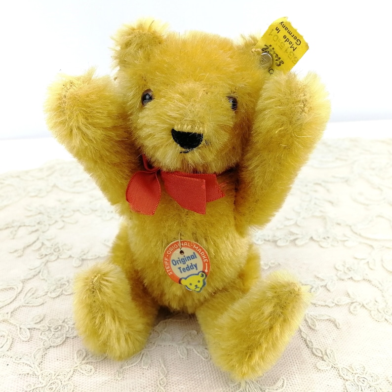 Steiff Teddy Bear With All Steiff Ids Small 6 Inches Vintage | Etsy