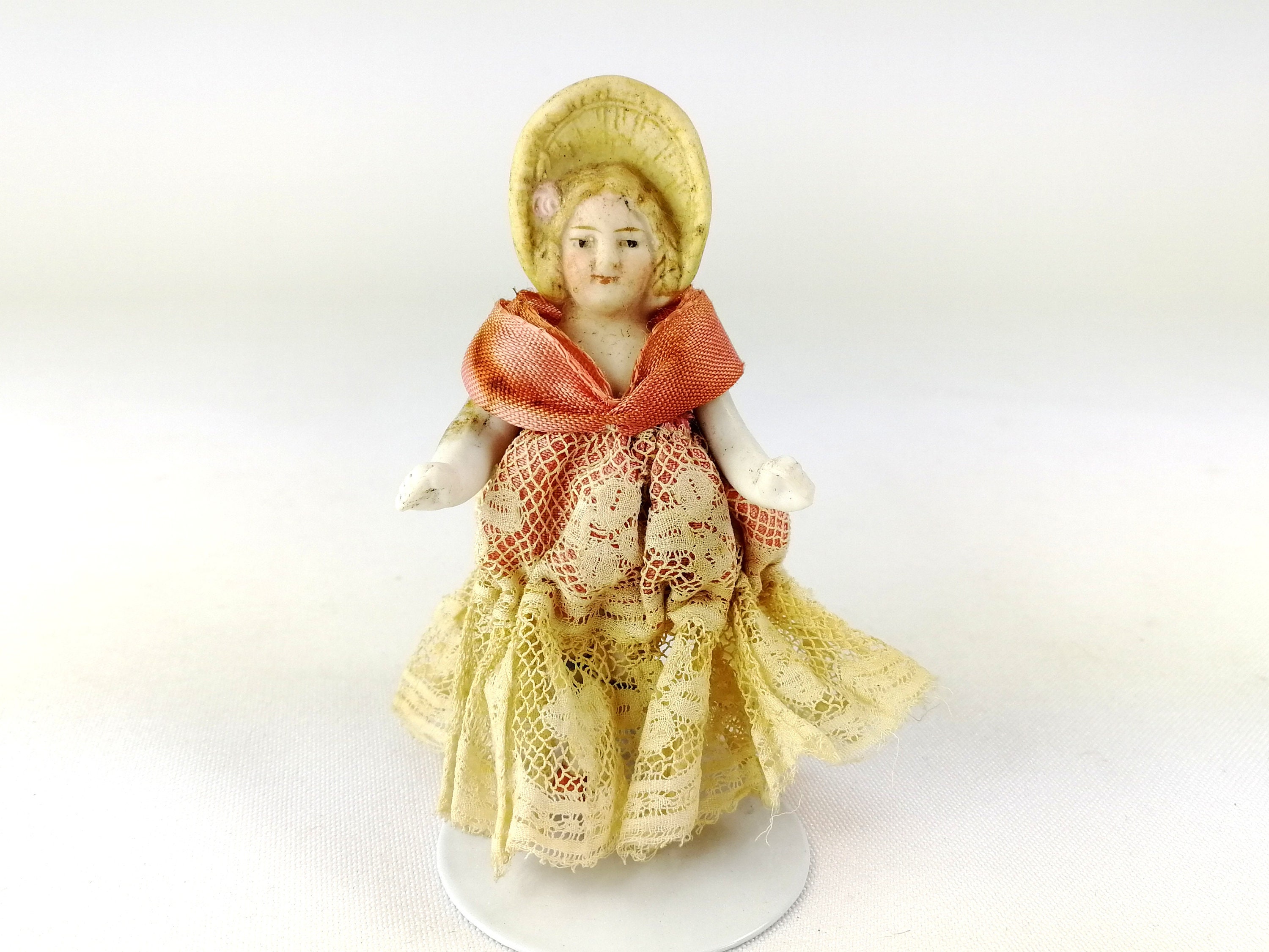 Early 1800s Antique Folk Art Dolls 19 Hand Carved Wooden Dolls Bavaria  Germany