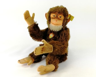 Steiff Schimpanse Jocko Ape Monkey alle IDs 10 Zoll Vintage 1965 bis 1967 Quietscher