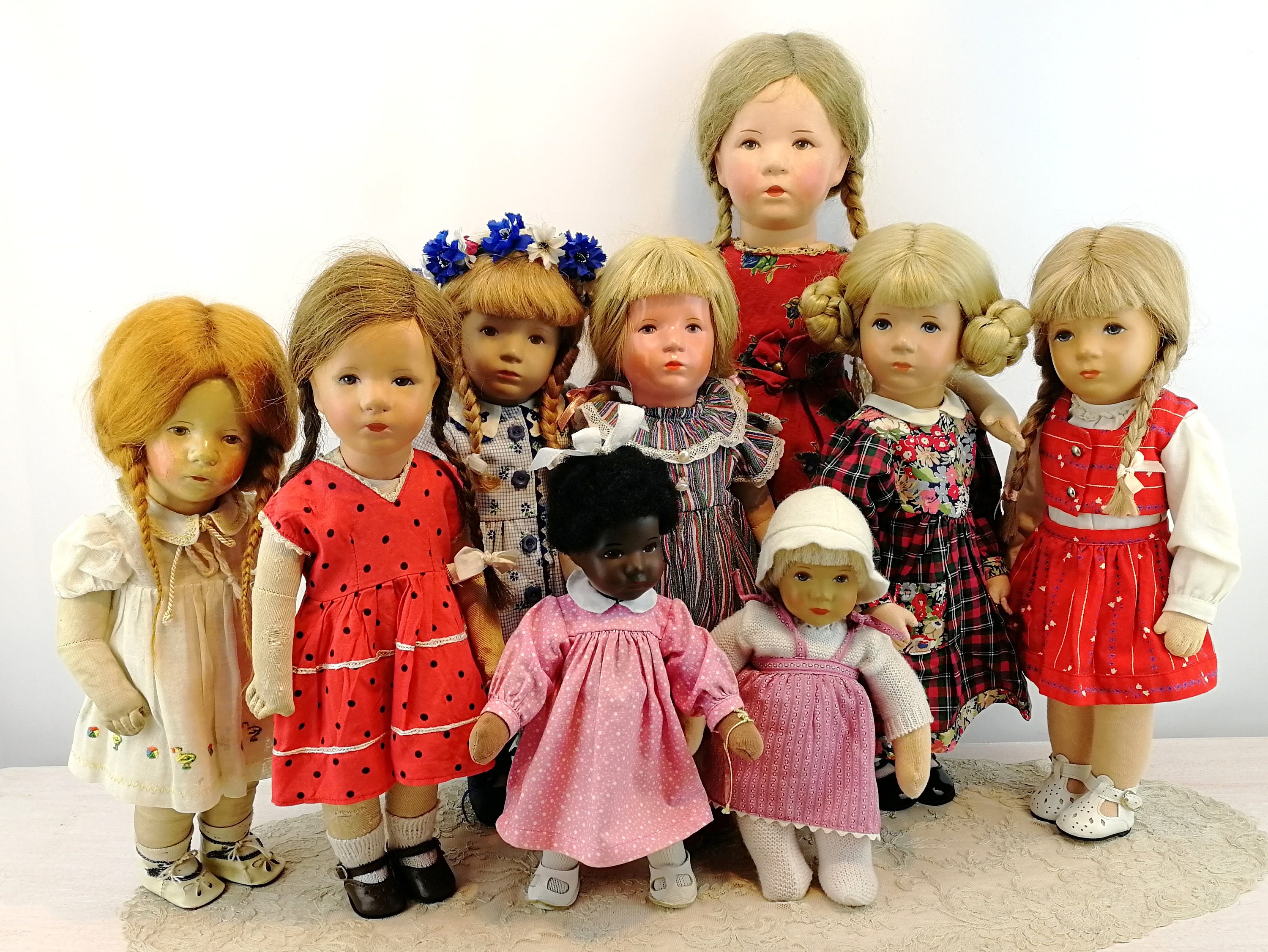 Kathe Kruse Doll Girl Vintage 1955 to 1977 Produced 14 Inches Tall