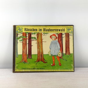 Livre illustré Art Nouveau allemand pour enfants Hänschen im Blaubeerenwald