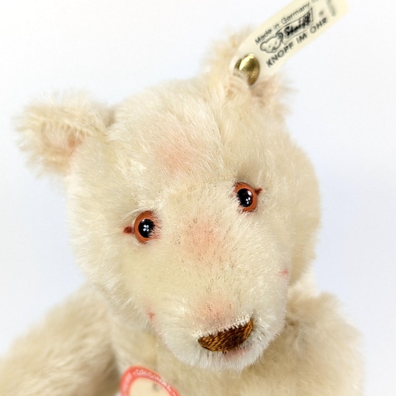 Steiff Dicky Teddy Bear Mint in Box Vintage Replica 1930 White 10
