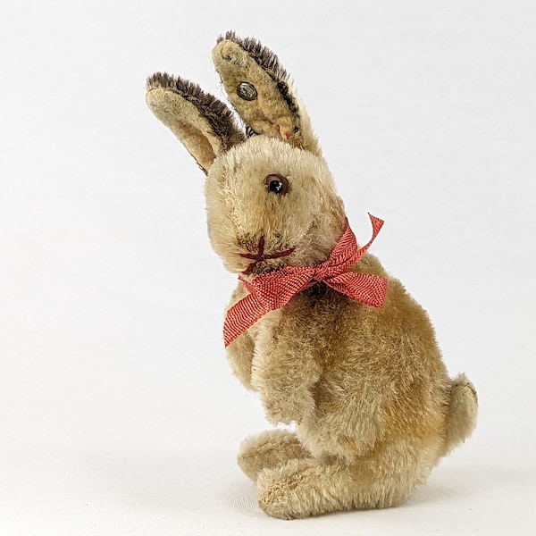 Steiff Rabbit Bunny Manni with button smallest 4 inches produced 1961 to 1964