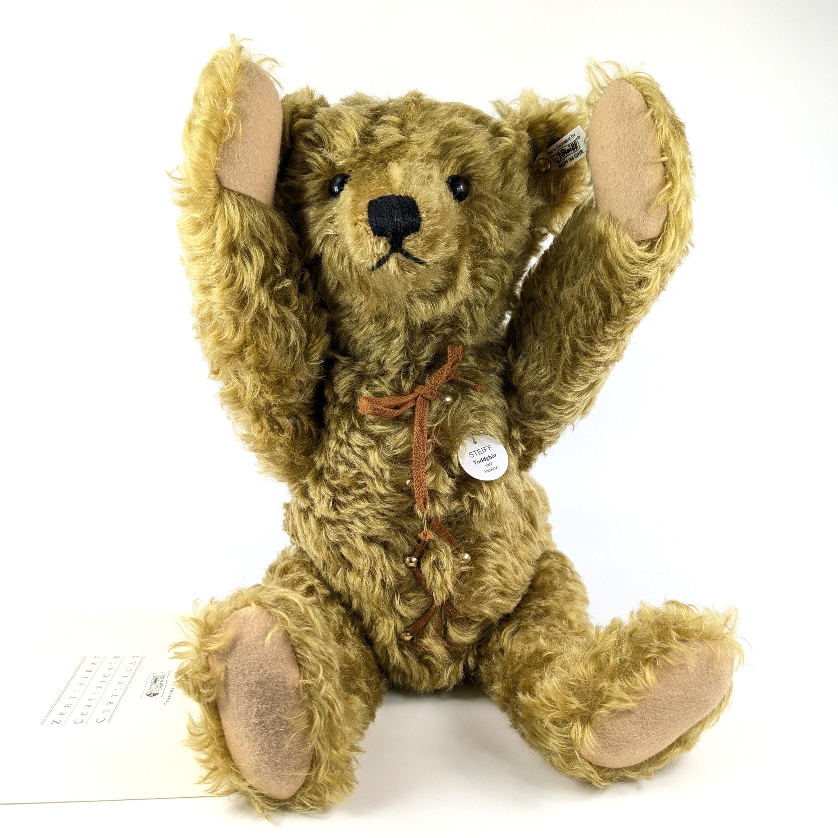 Steiff Teddy Bear 1907 With Hot Water Bottle Inside 20 Inches True