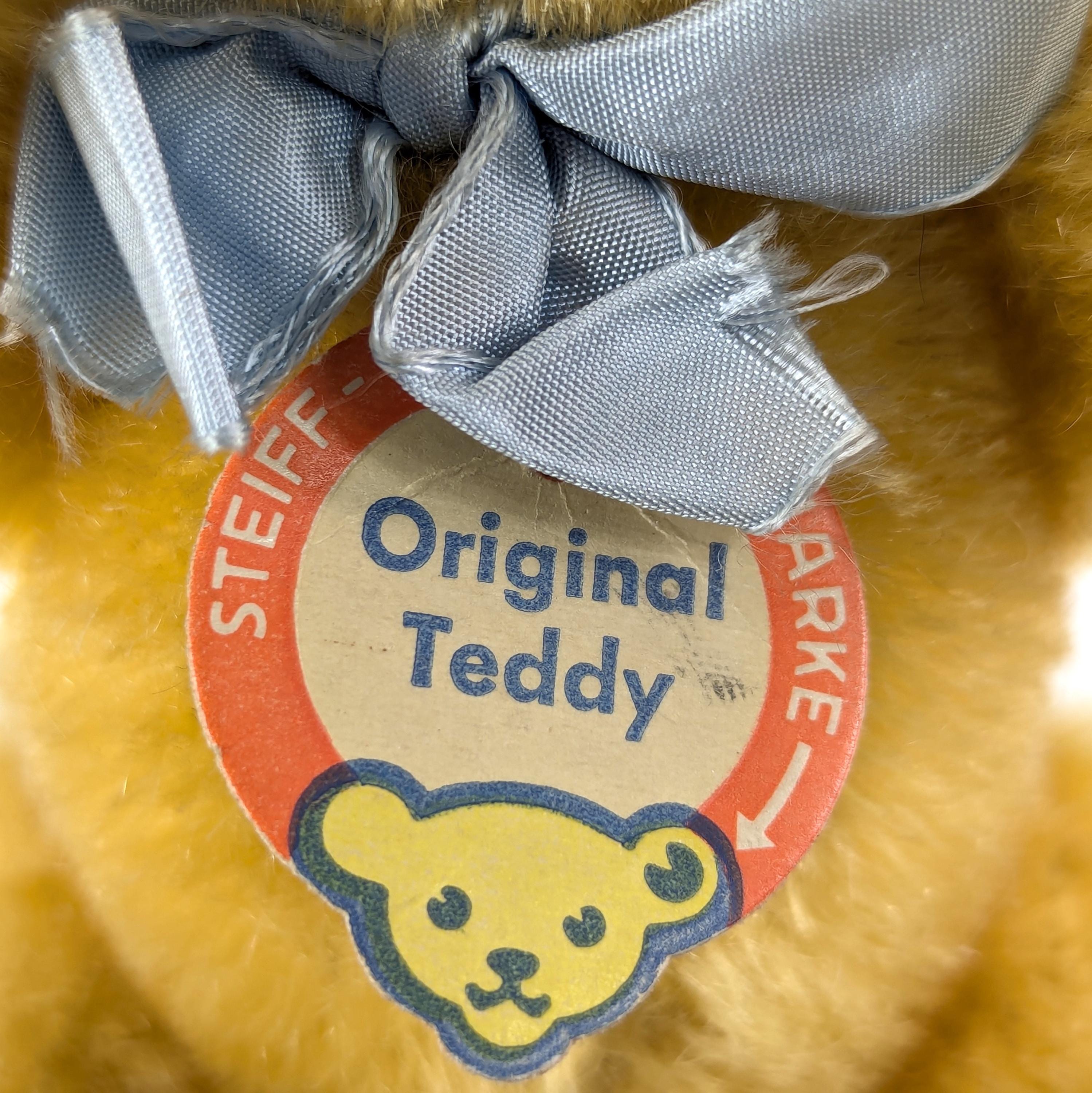 シュタイフオリジナルテディベア（イエロー）全ID7インチヴィンテージ