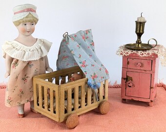 アンティークドイツ人形 1880年代 ビスクドールハウス サイズ7インチ