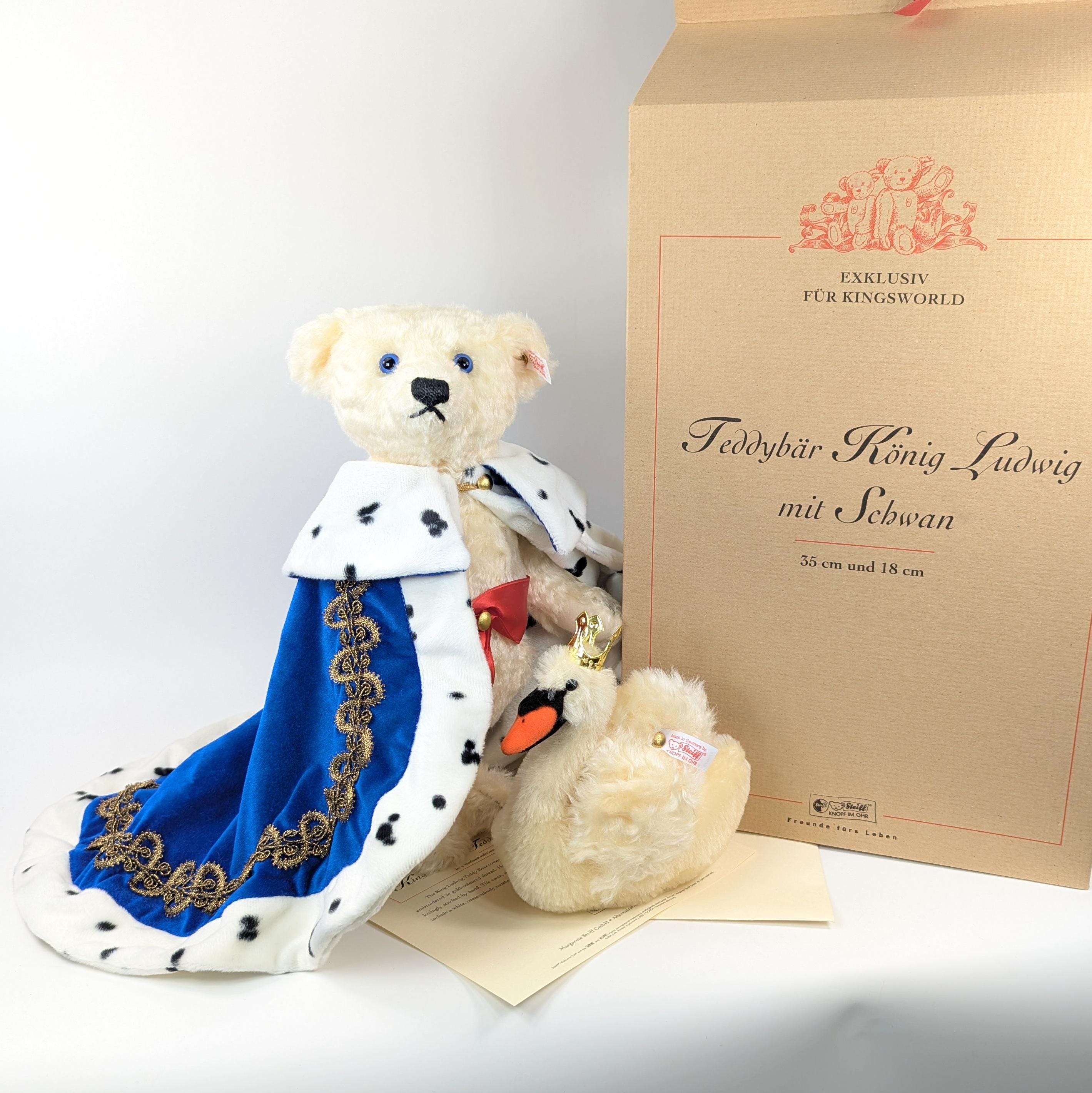 シュタイフ テディベア キング ルートヴィヒ ウィズ スワン 14インチ