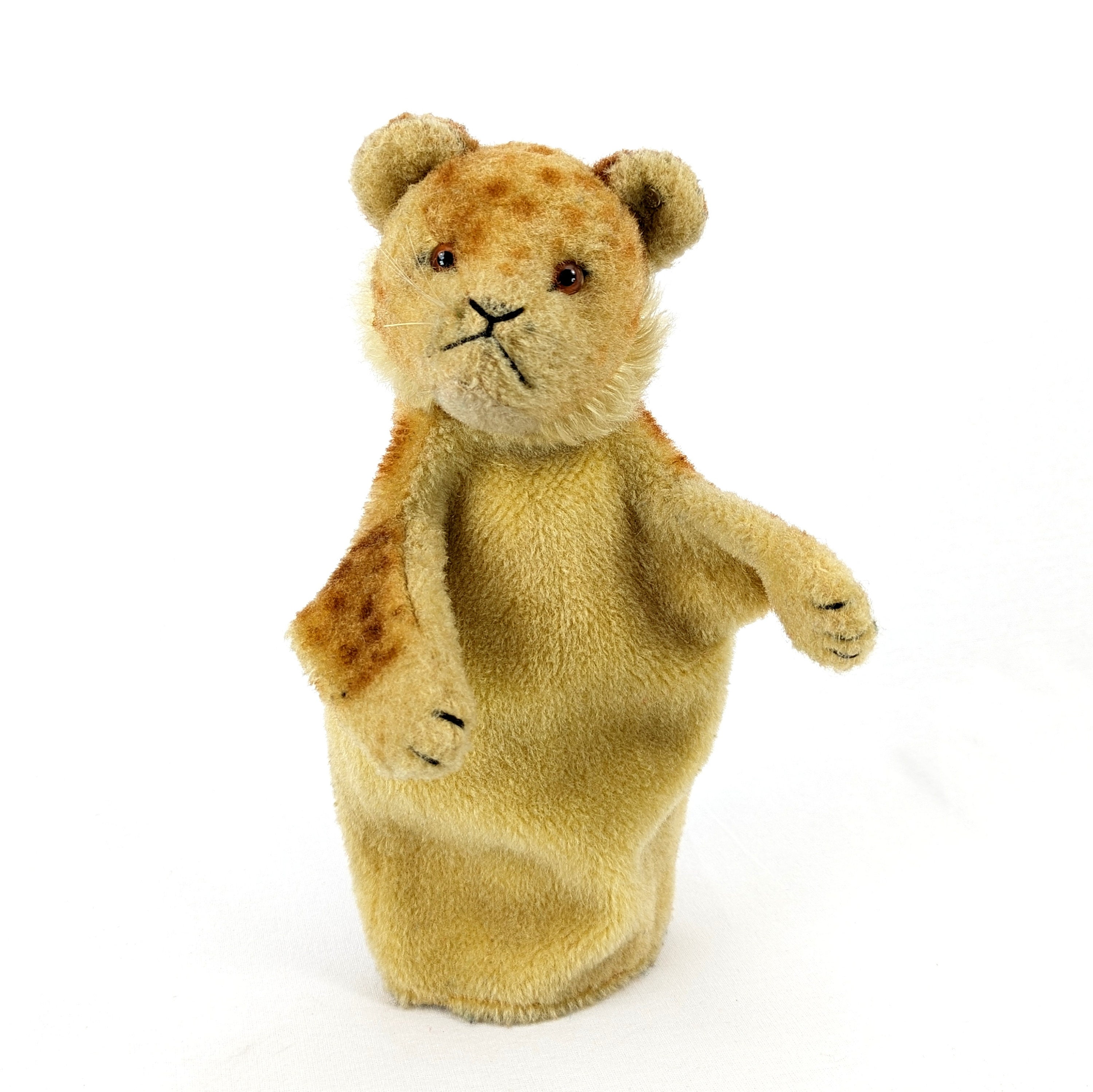 Peluche Chouette Steiff - Yeux En Verre - 10 Cm - Jouet Vintage - Bon état