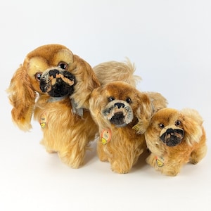 ❤️チルターン❤️ 1940's ペキニーズ　パジャマケース　犬のぬいぐるみ　当時物 ヴィンテージ 麦わら ぬいぐるみ 犬 パジャマケース メリーソート