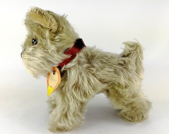 Steiff - シュタイフ★Schnauzer Tessie★シュナウザーのテッシー/イヌ/犬 Vintage 1950s 60s Steiff Tessie Schnauzer Dog Stuffed Toy