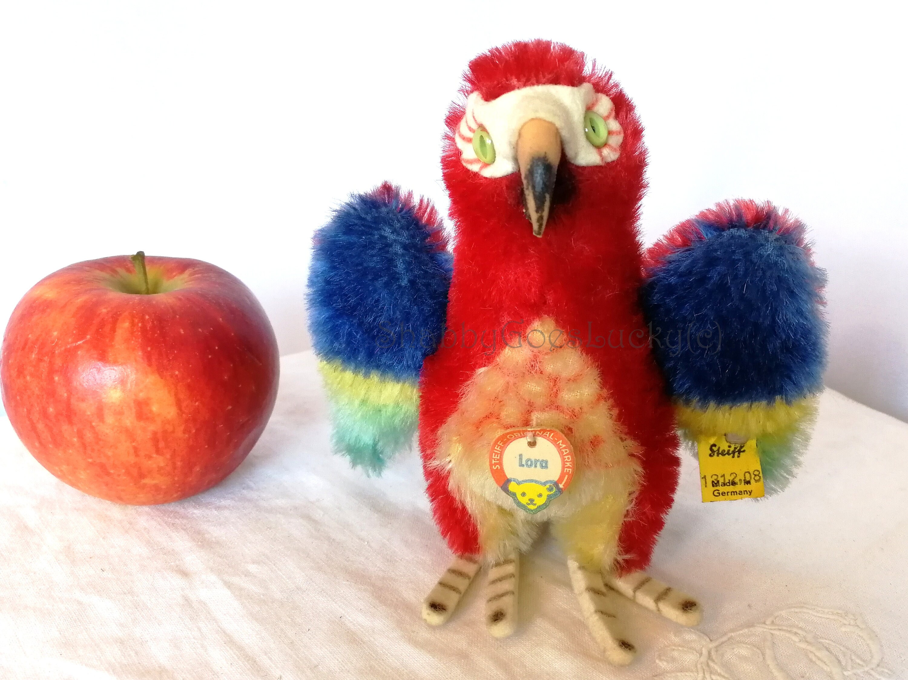 Steiff parrot Lora all Steiff IDs vintage 1965 to 67 small 5 