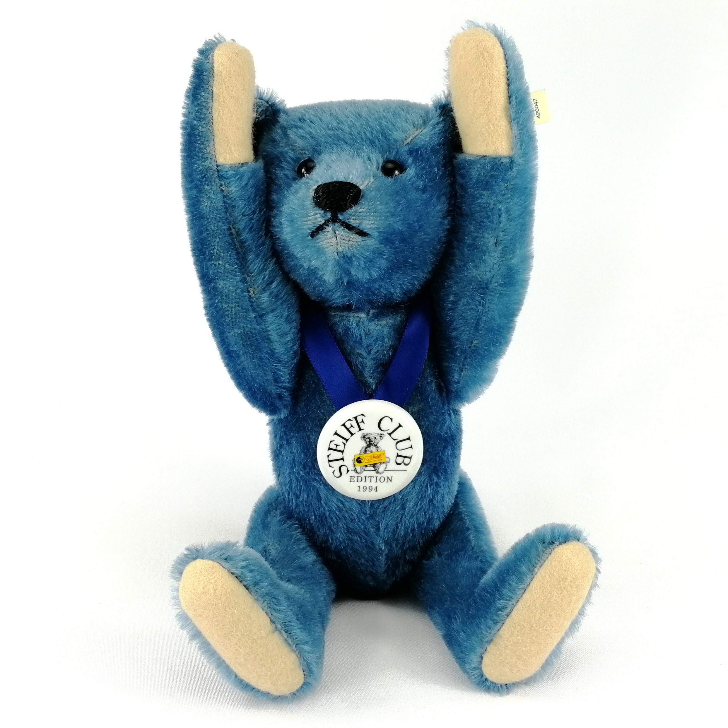 Blue Steiff Teddy Bear All Ids 14 Inches Club Edition 1994 - Etsy