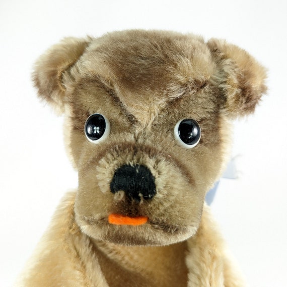 Steiff Hand Puppet Dog Pug Named Mopsy Vintage 1965 to 1978