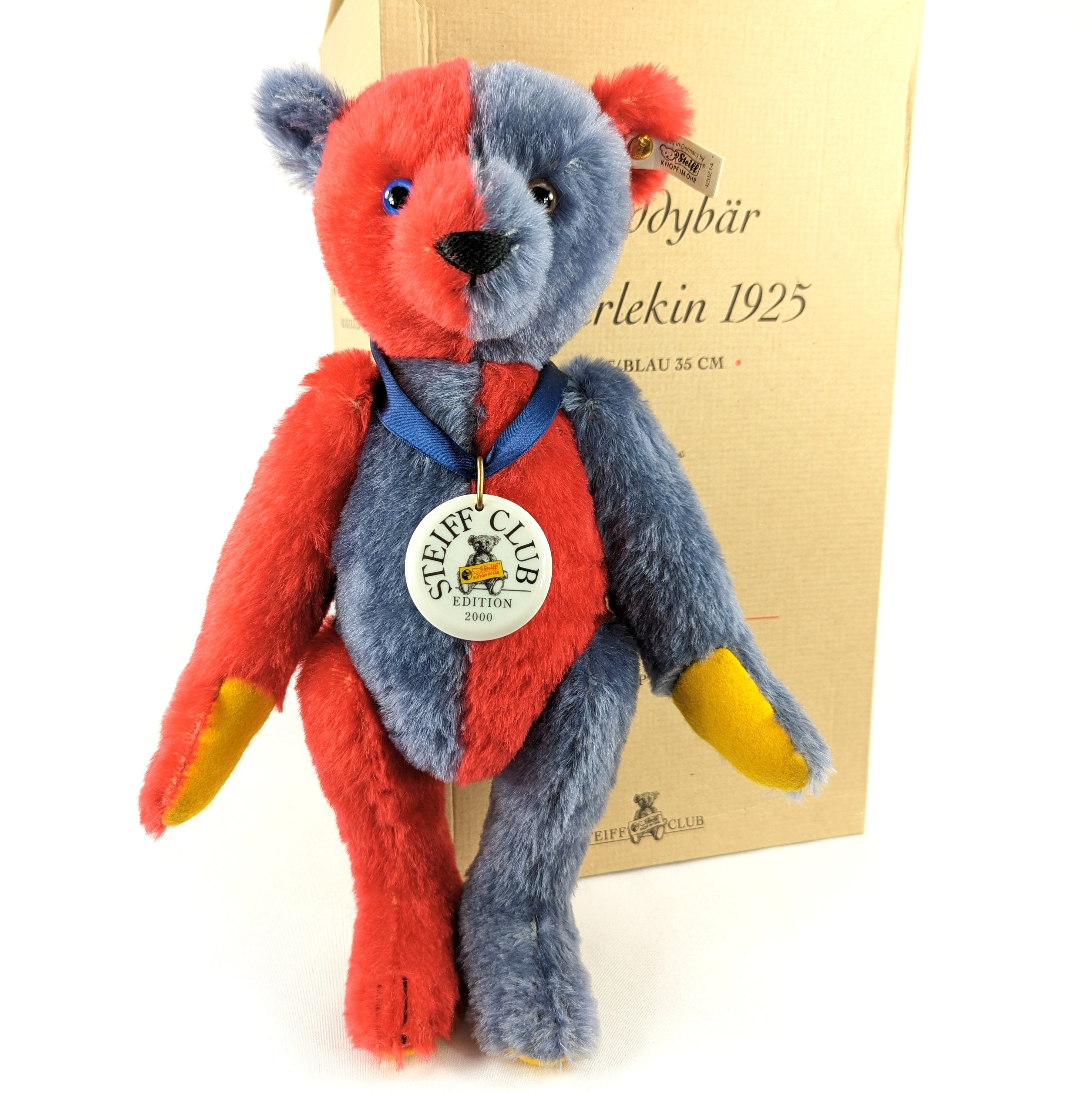 Steiff Teddy Bear Harlequin 1925 Vintage Replica Produced in