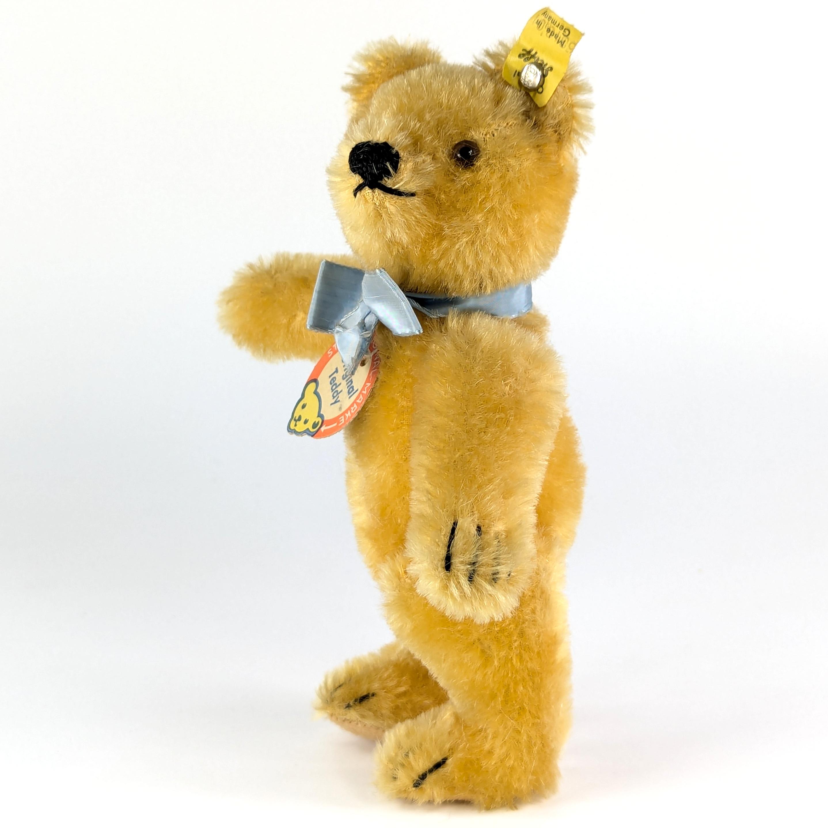 シュタイフオリジナルテディベア（イエロー）全ID7インチヴィンテージ