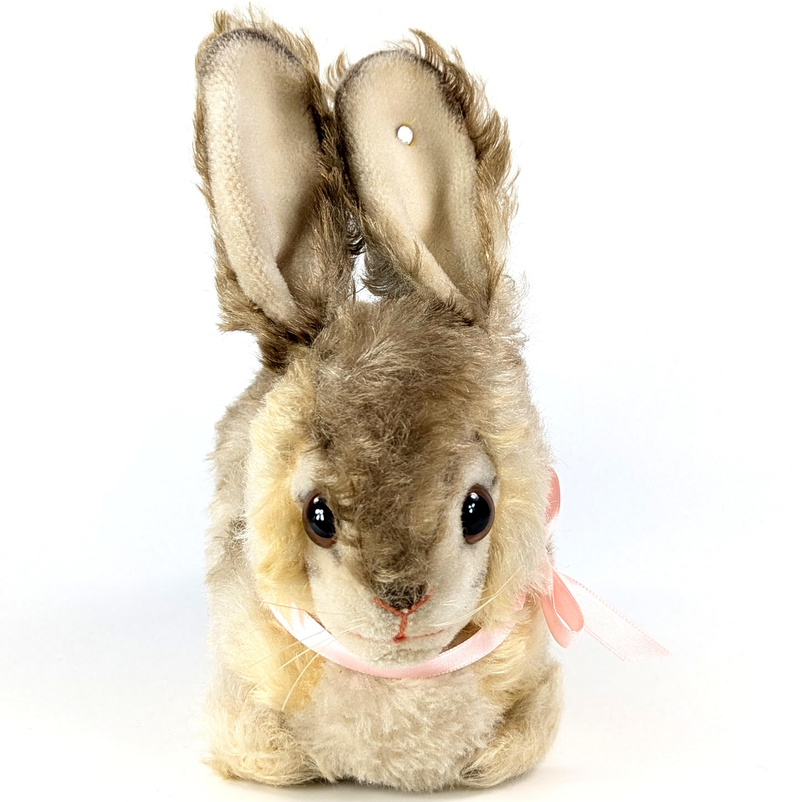 Steiff Bunny Rabbit Pummy Sitting With Button Large 10 Inches