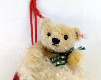 Steiff Christmas Stocking With Teddy Bear All Ids 2004 Lmt Edition