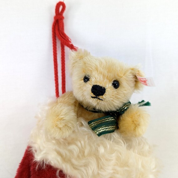 Steiff Christmas Stocking With Teddy Bear All Ids 2004 Lmt Edition