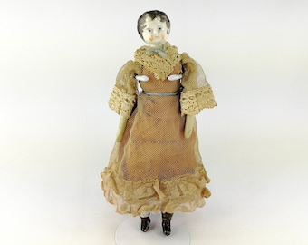 China Head Doll small 9 inches made about 1860