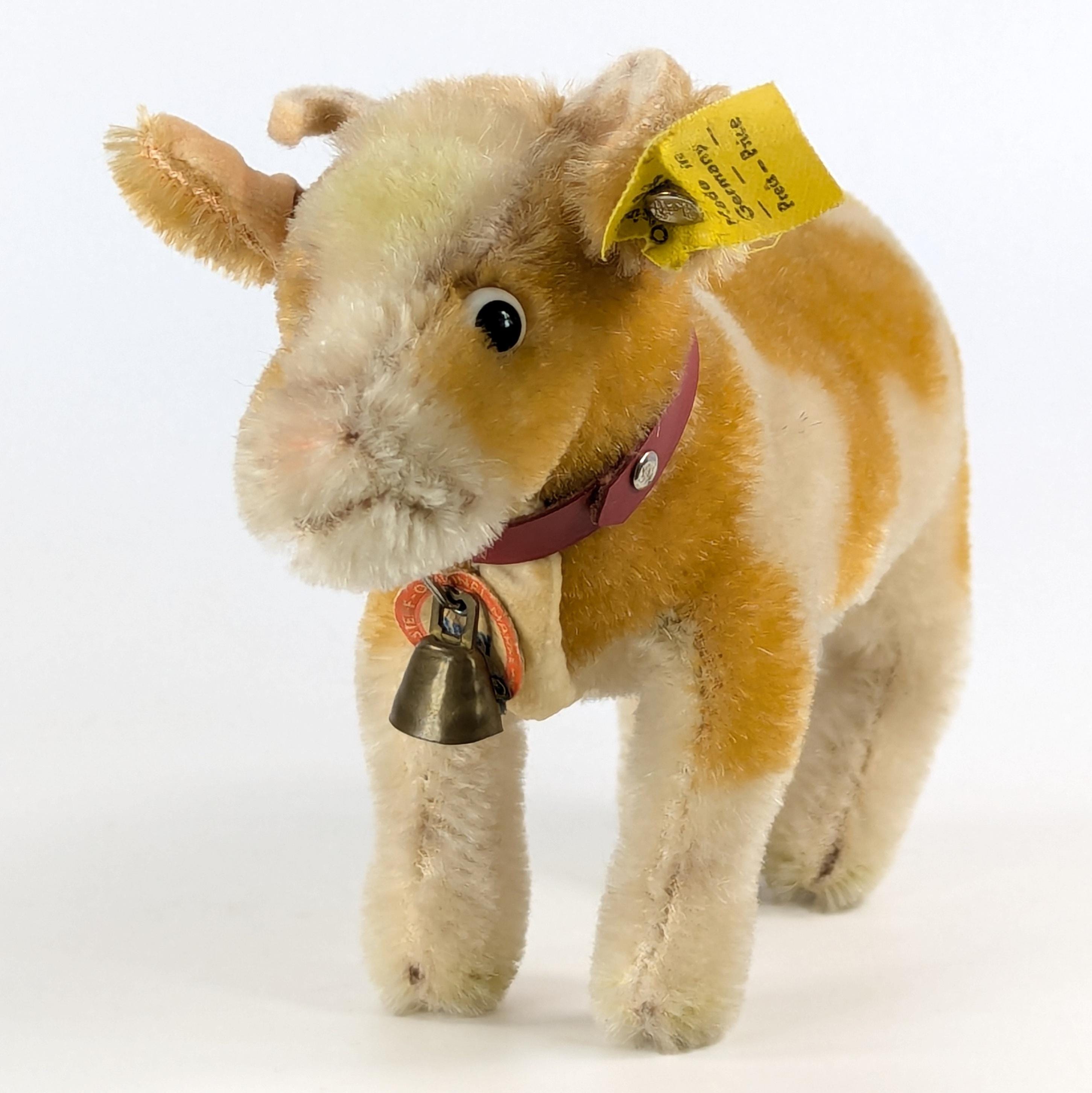 シュタイフ Steiff カウ・ベッシー Cow Bessy うし Steiff Cow Bessy All Ids Smallest 5 Inches Vintage 1966 to 1967