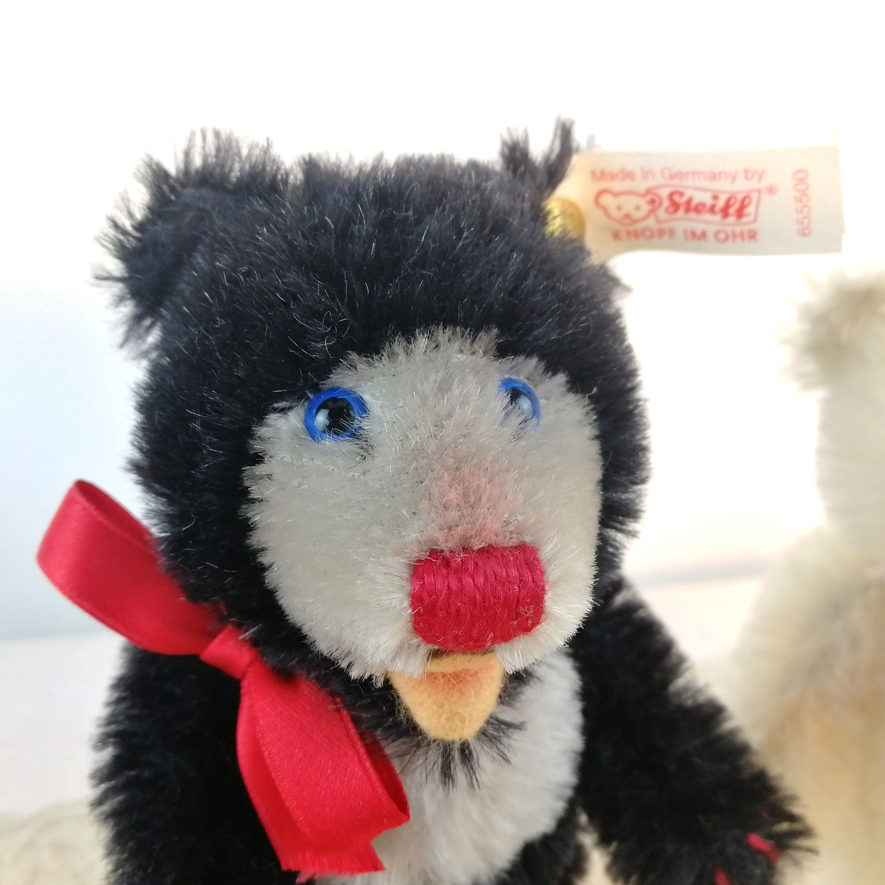 Steiff Little Blackey and Little Whitey Teddy Bears Set With Steiff Little Blackey and Little Whitey Teddy Bears Set With