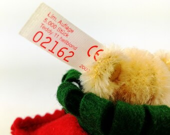 Steiff Vintage Christmas Ornament Teddy Bear All Wrapped up With