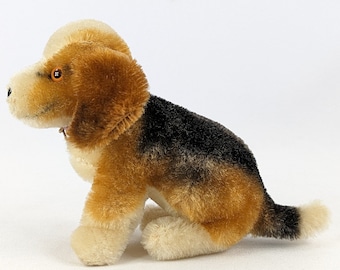 Steiff Beagle Dog With ID Smallest 4 Inches Vintage 1968 to 1975