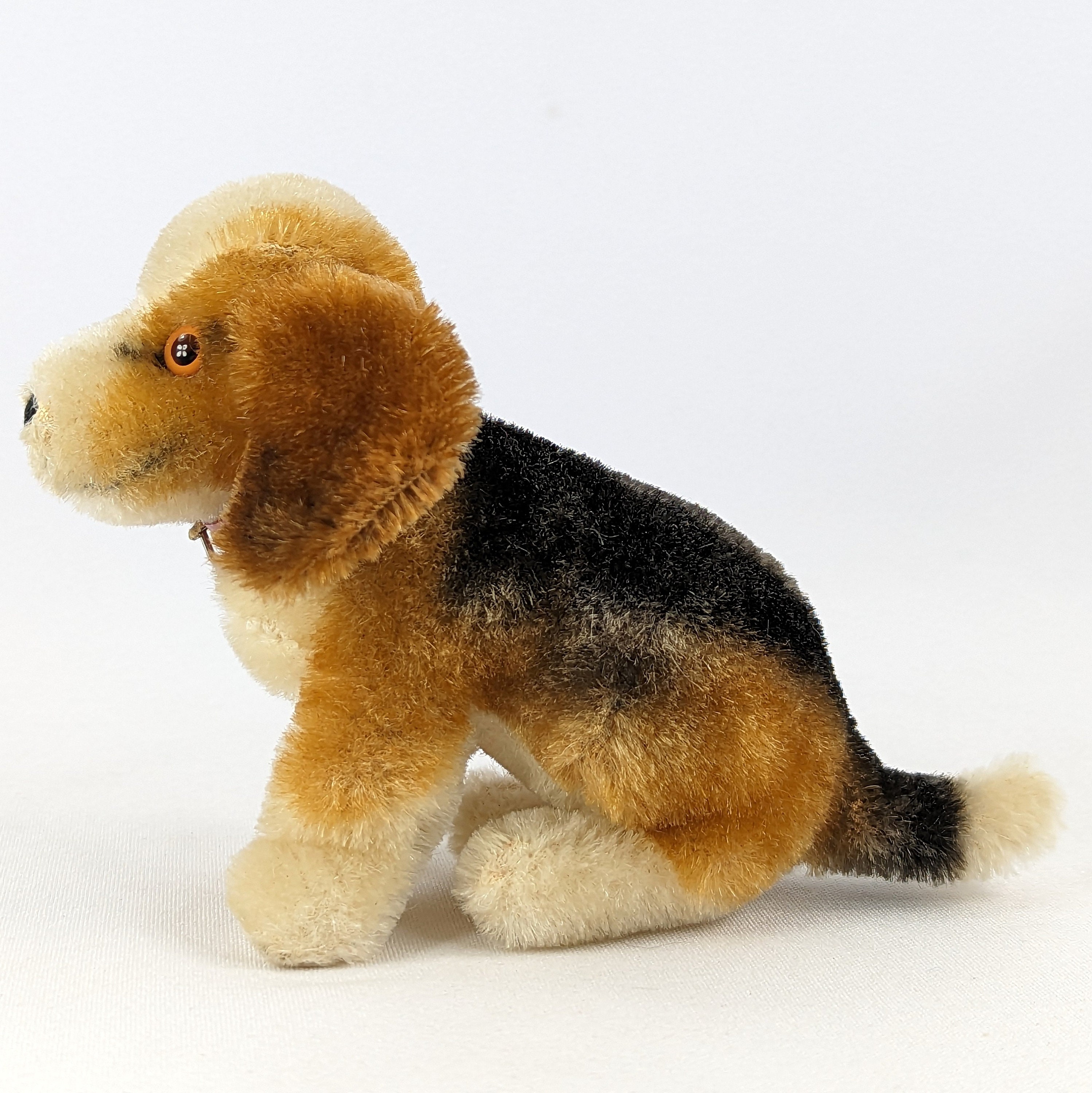 Steiff Beagle Dog With ID Smallest 4 Inches Vintage 1968 to 1975