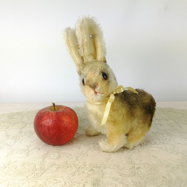 Steiff Bunny Rabbit Sonny with button midi 8 inches vintage 1968 to 1976 image 1