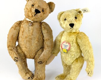 シュタイフ テディベア 1948年 レプリカ イエロー シルク ぬいぐるみ
