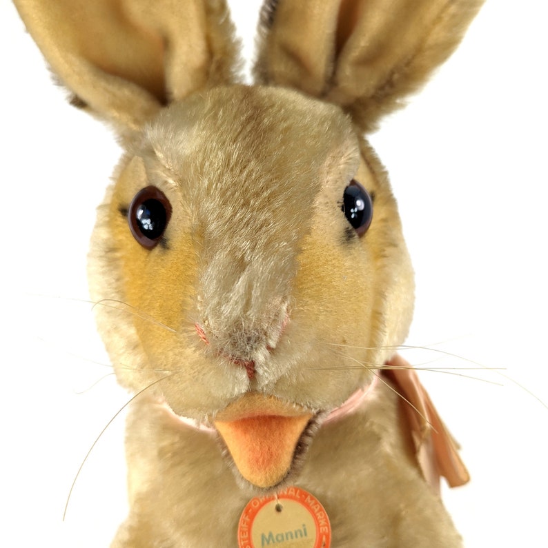 Steiff Brown Rabbit Steiff Rabbit Bunny Manni All Ids Begging Large 18 Inches Vintage 1961 ...
