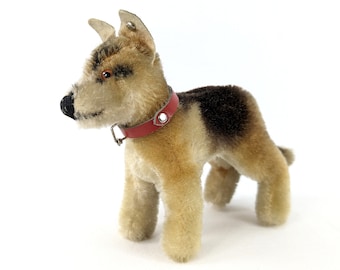 Steiff German Shepherd Dog Arco ID smallest 4 inches standing produced 1957 to 1961 only