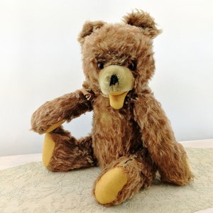 German Vintage Bear 1950s made by Hermann Teddy 16 inches tall named Zotty image 5