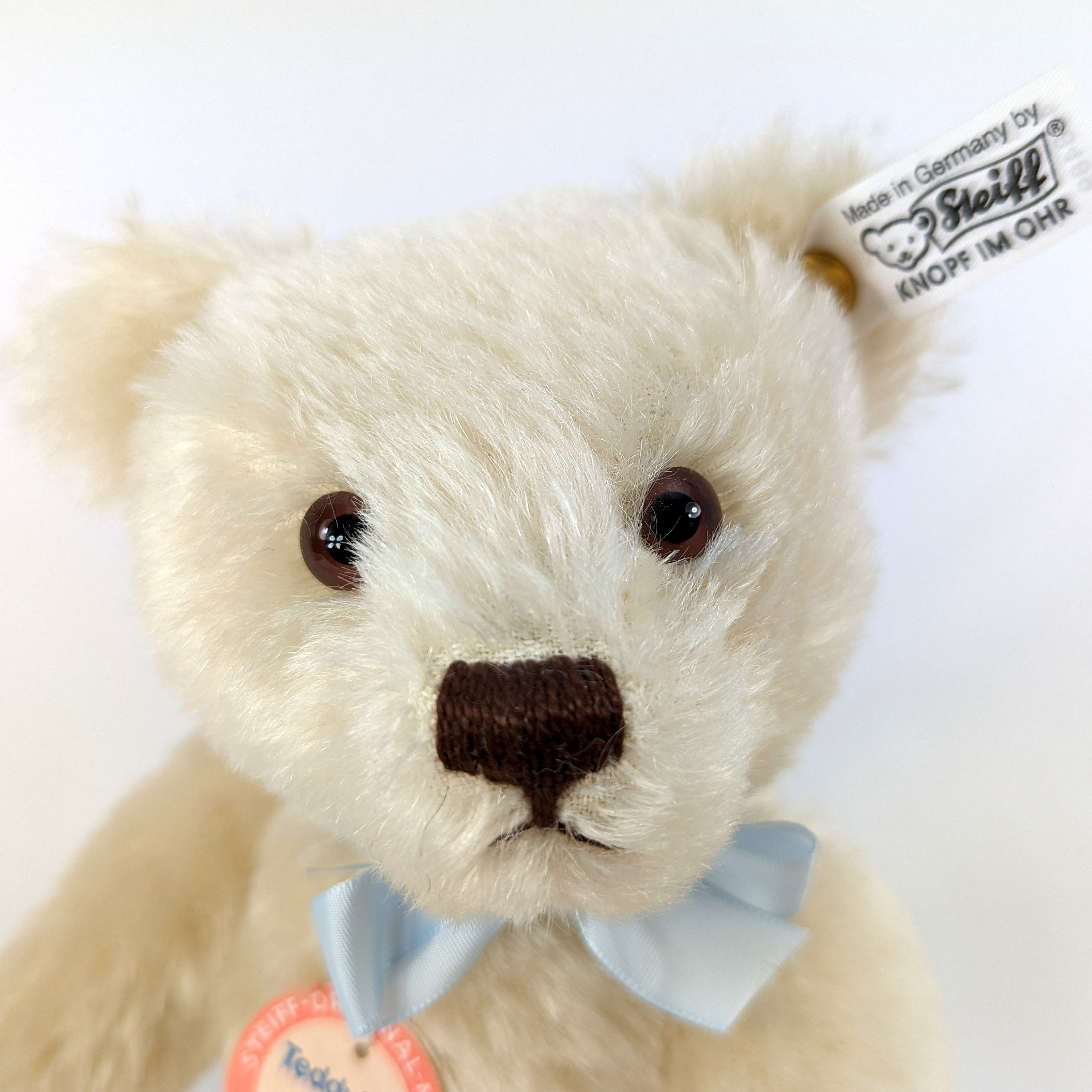 Steiff White Teddy Bear All Ids 1953 Replica Mint 10 Inches