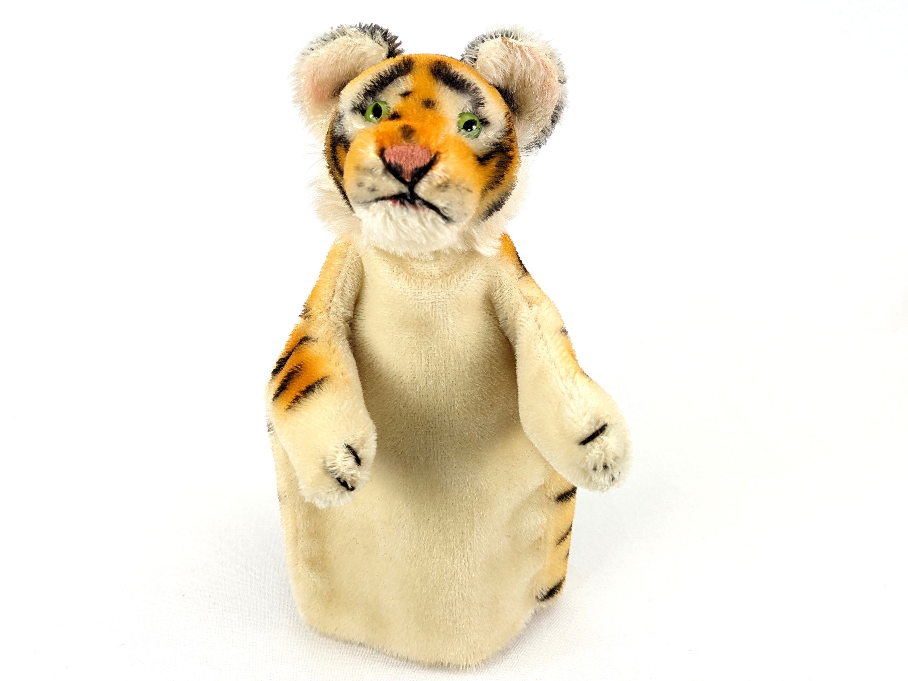 Vintage Bengal Tiger Mohair Glass Eyes Wall Mount Charming Stuffed