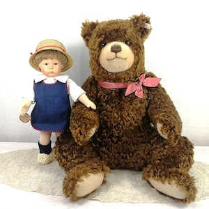 Conjunto de muñeca Kruse y oso de peluche Steiff, Fritzl y Hein, todas las identificaciones, producción de 1996, edición limitada, nuevo.