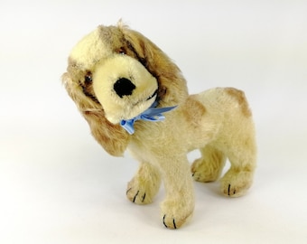 Steiff Spaniel Dog standing 7 inches  vintage 1957 to 1959 produced only