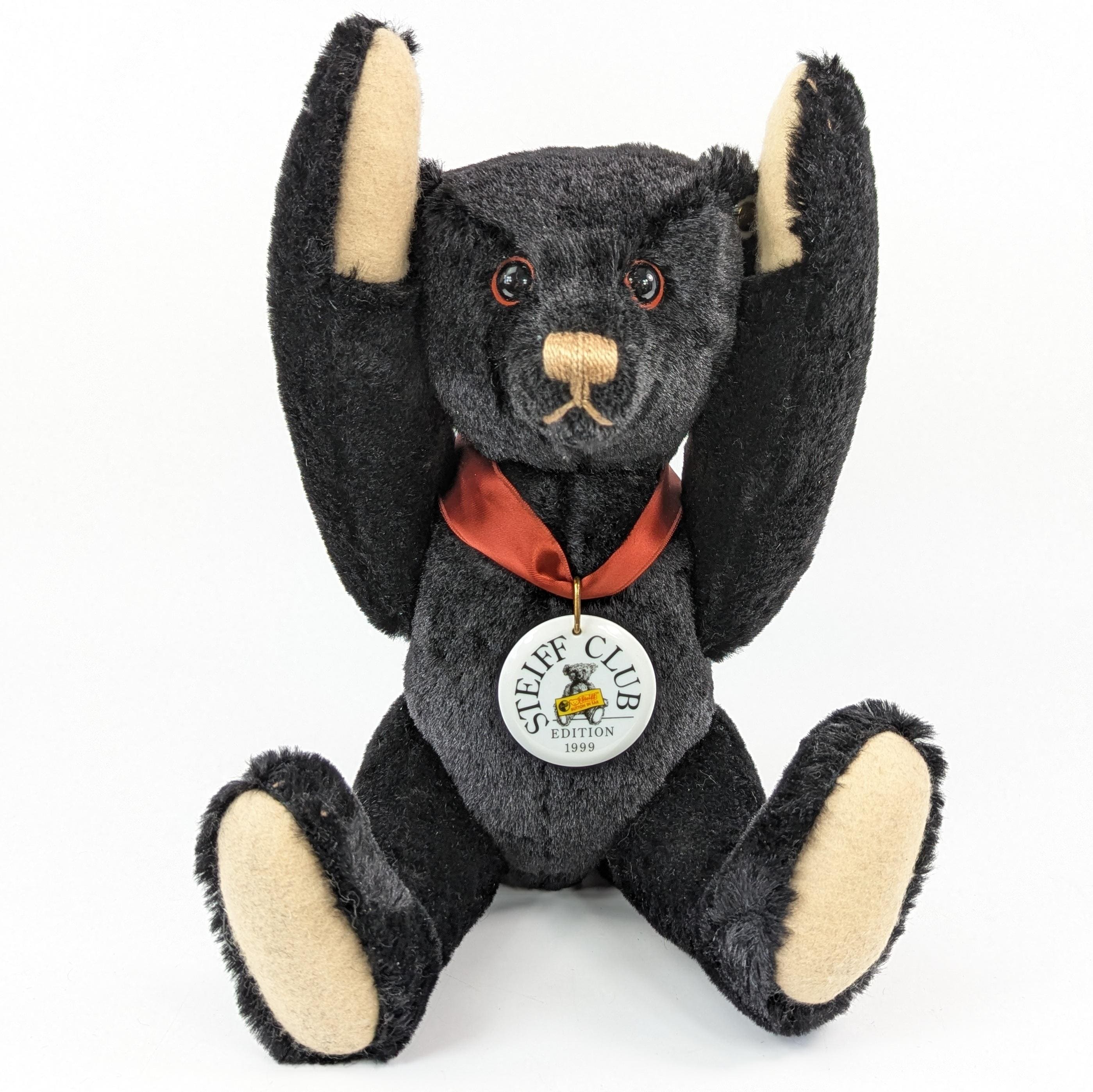 Steiff Black Teddy Bear 1912 Titanic Memorial 14 Inches Vintage