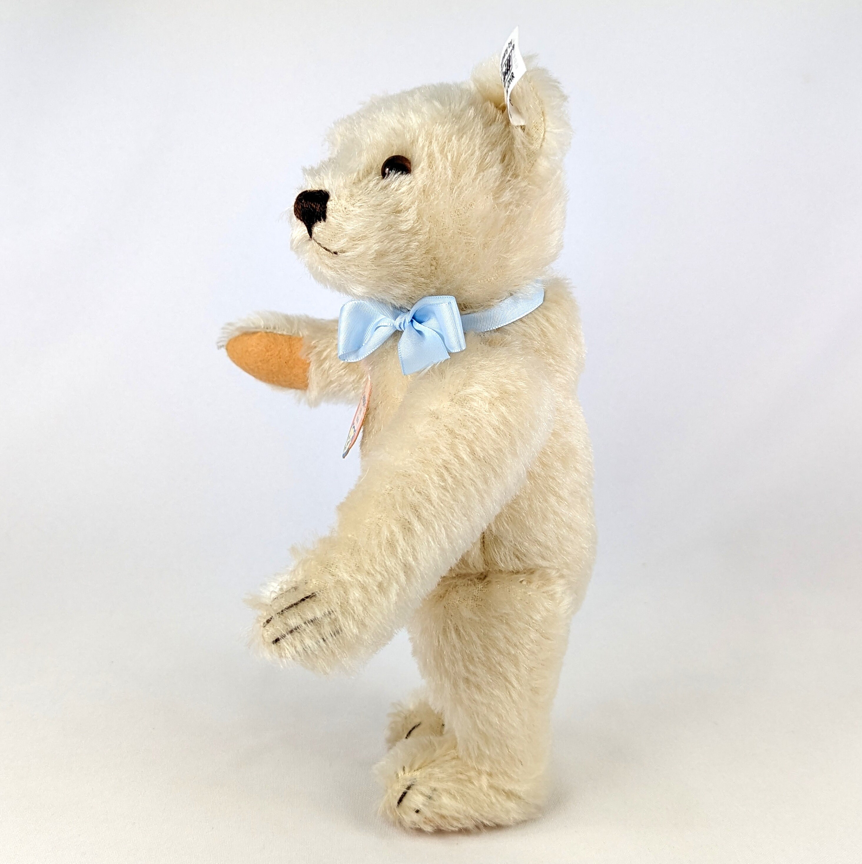 Steiff White Teddy Bear All Ids 1953 Replica Mint 10 Inches