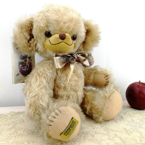 Merrythought teddy bear Corn Silk Cheeky 15 inches ltd Anniversary edition 1995 vintage made in England