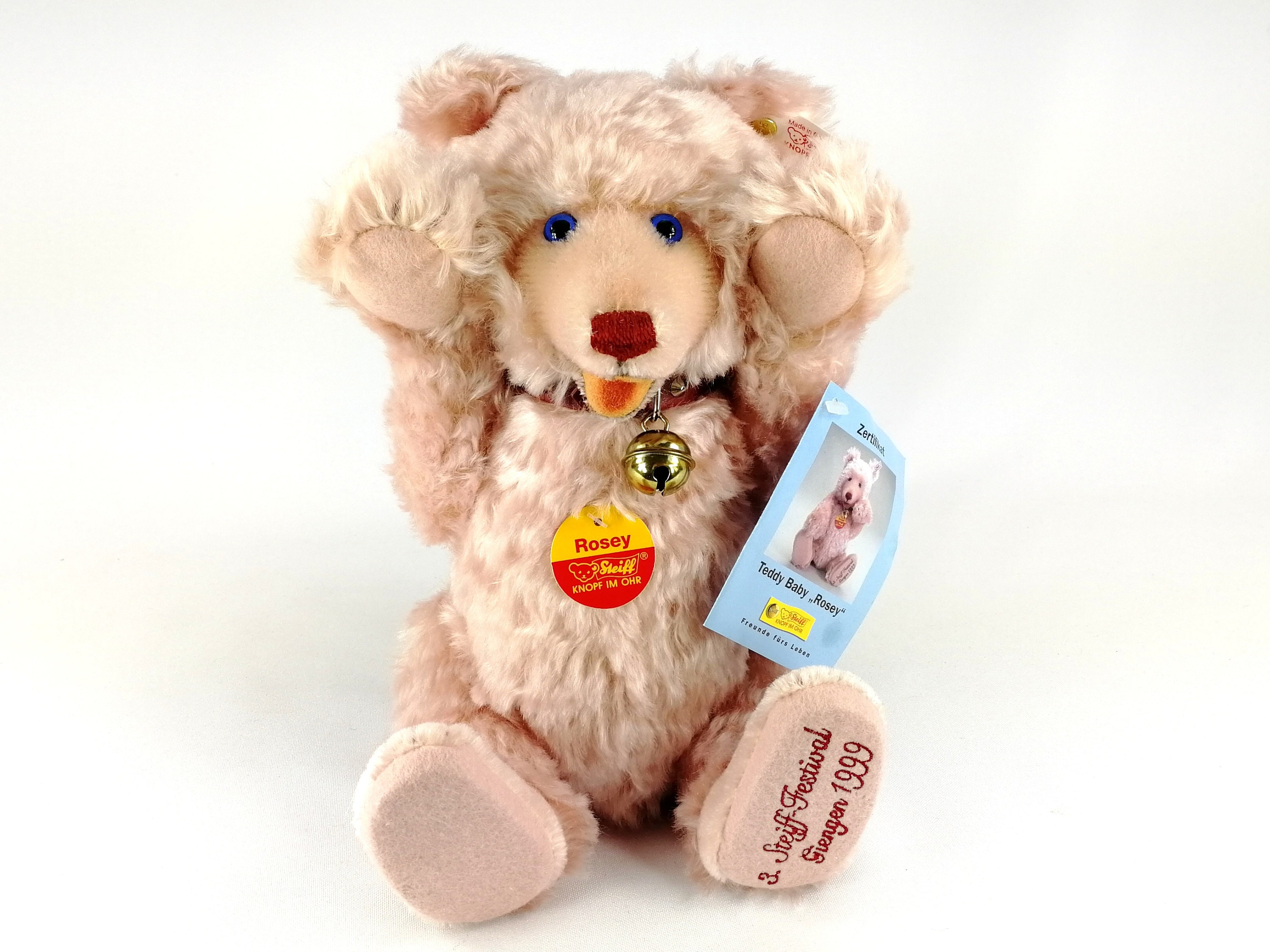 Steiff Pink Teddy Bear Baby Rosey Special Bear for 1999