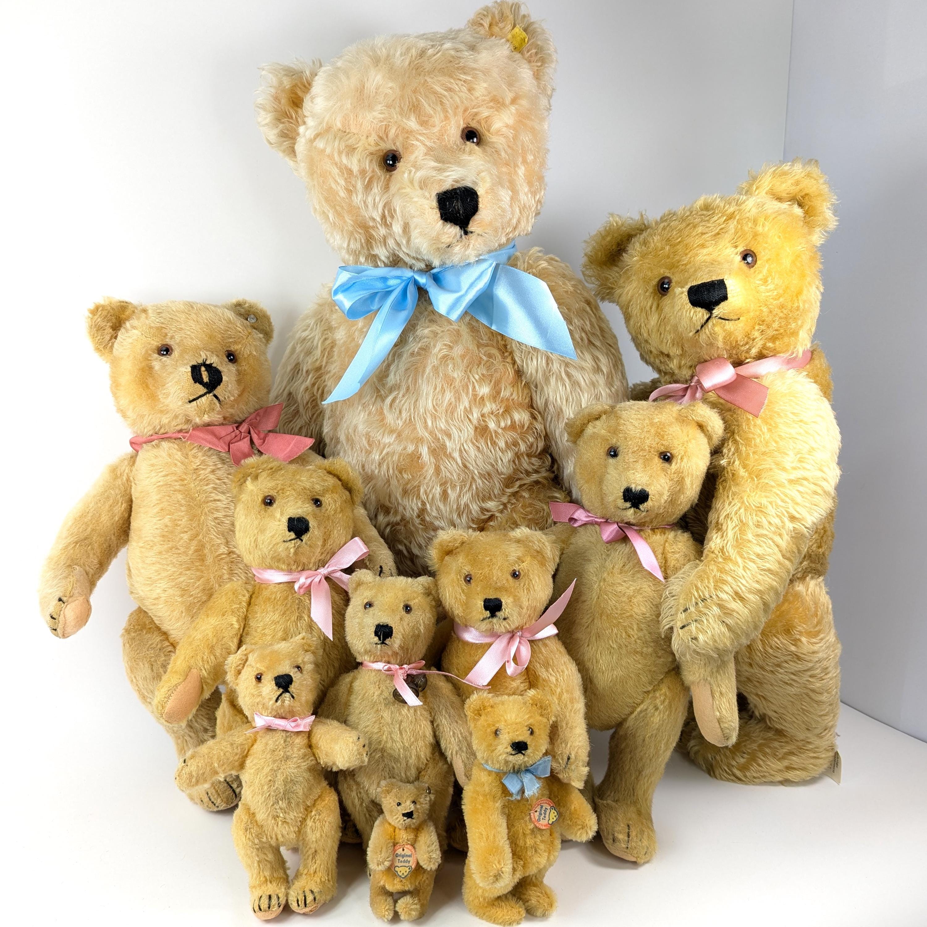 Steiff Original Teddy Bear With Ids Blonde Large 25 Inches