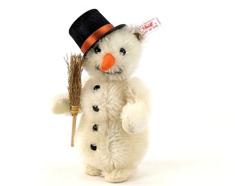 Steiff Snowman with all IDs 1999 only limited edition 7 inches