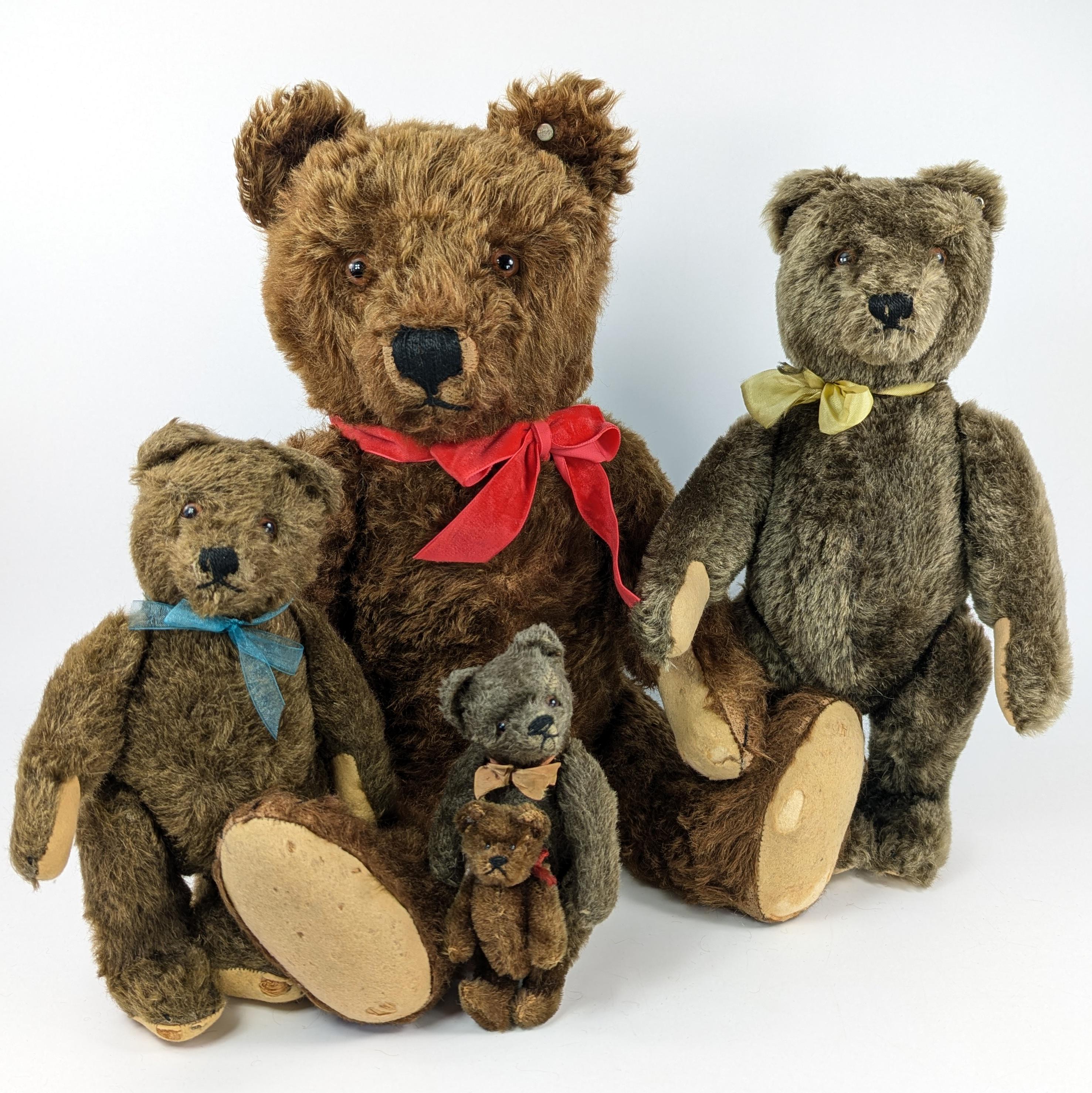 Steiff Teddy Bear Brown With Button US Zone Tag Large 20 Inches