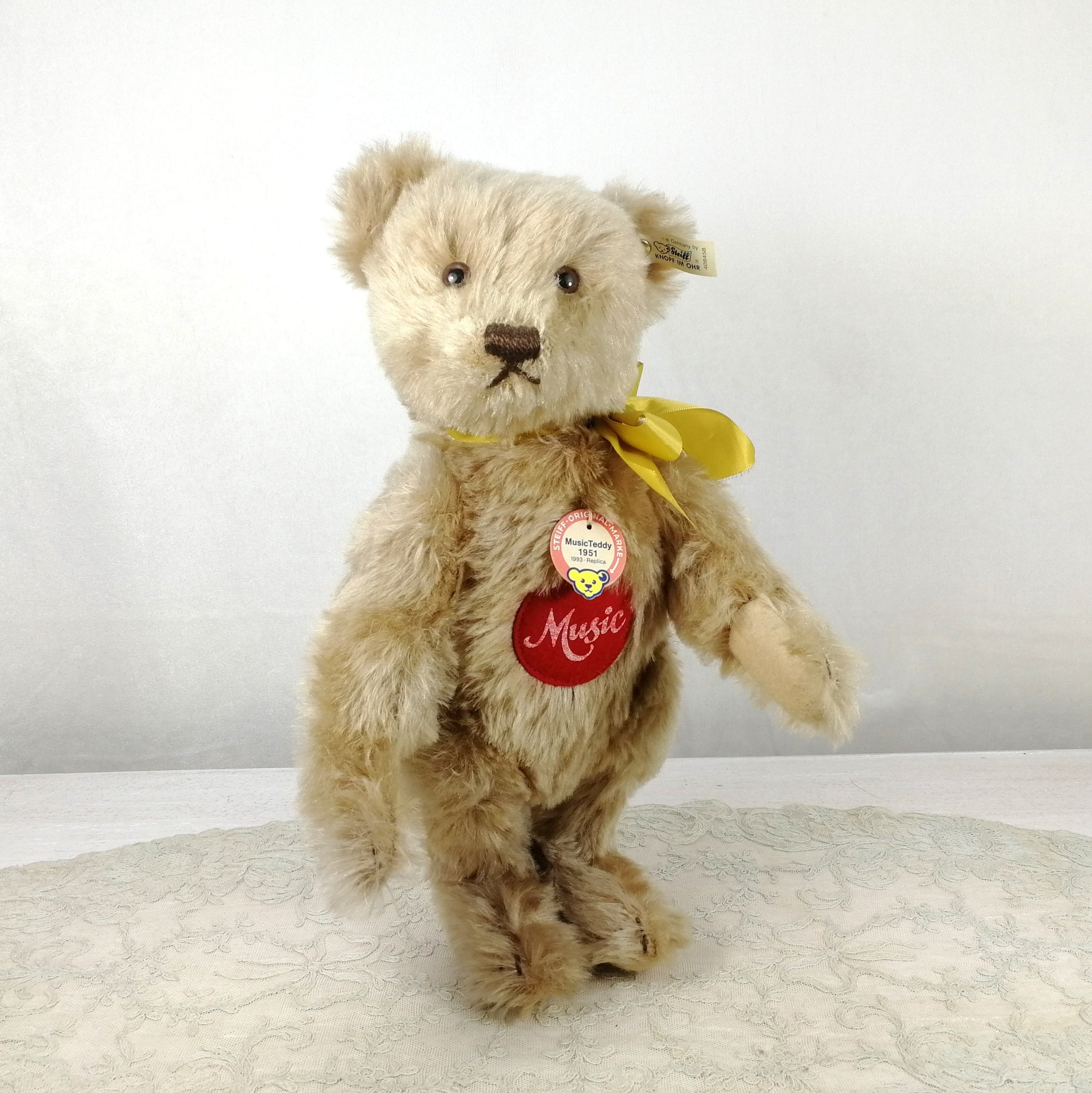 Steiff Musical Teddy 1951 All Ids Working Music Box 14 Inches - Etsy