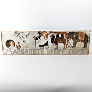 Margarete Steiff Toys Enamel advertising sign 19 inches 1995 to 2000