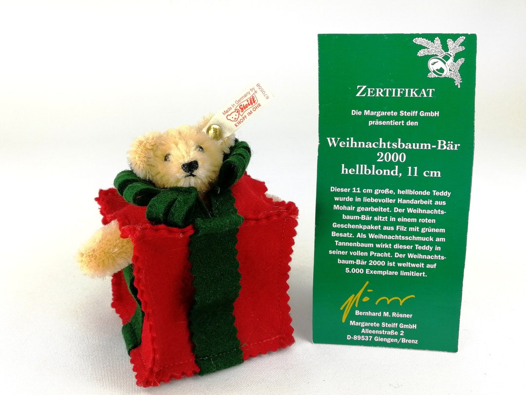 シュタイフ ヴィンテージ クリスマスオーナメント テディベア 2000年